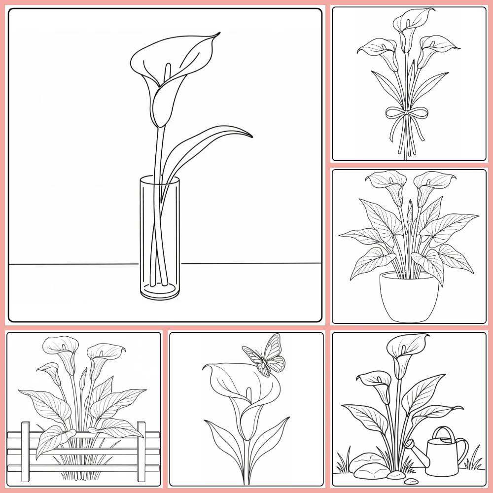 Gratis Zantedeschia Kleurplaten Om Te Printen PDF Voor Alle