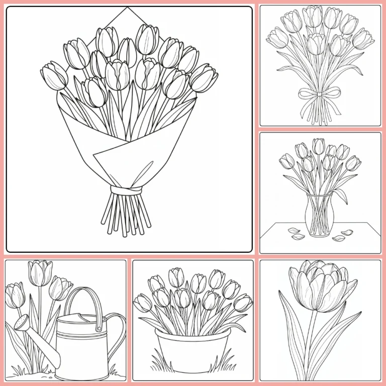 Gratis tulp Kleurplaten Om Te Printen PDF Voor Alle