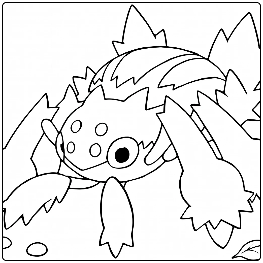 Galvantula Kleurplaat - Pokémon spin om in te kleuren