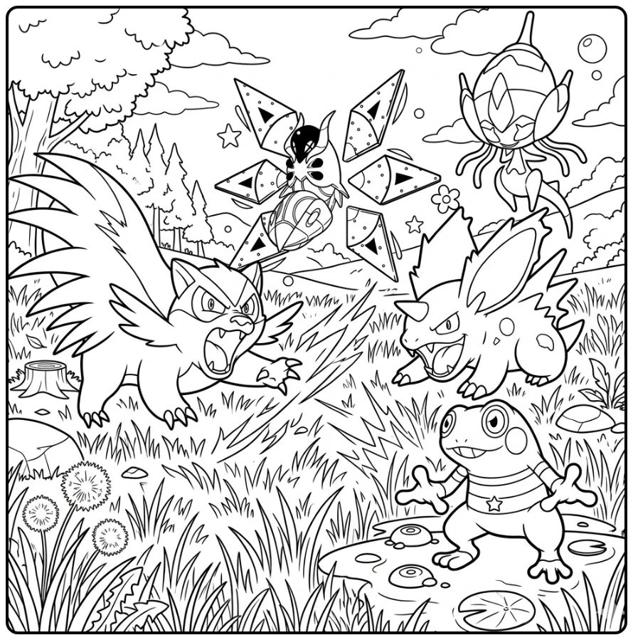 Gif pokemon kleurplaat: leuke printbare tekening voor kids