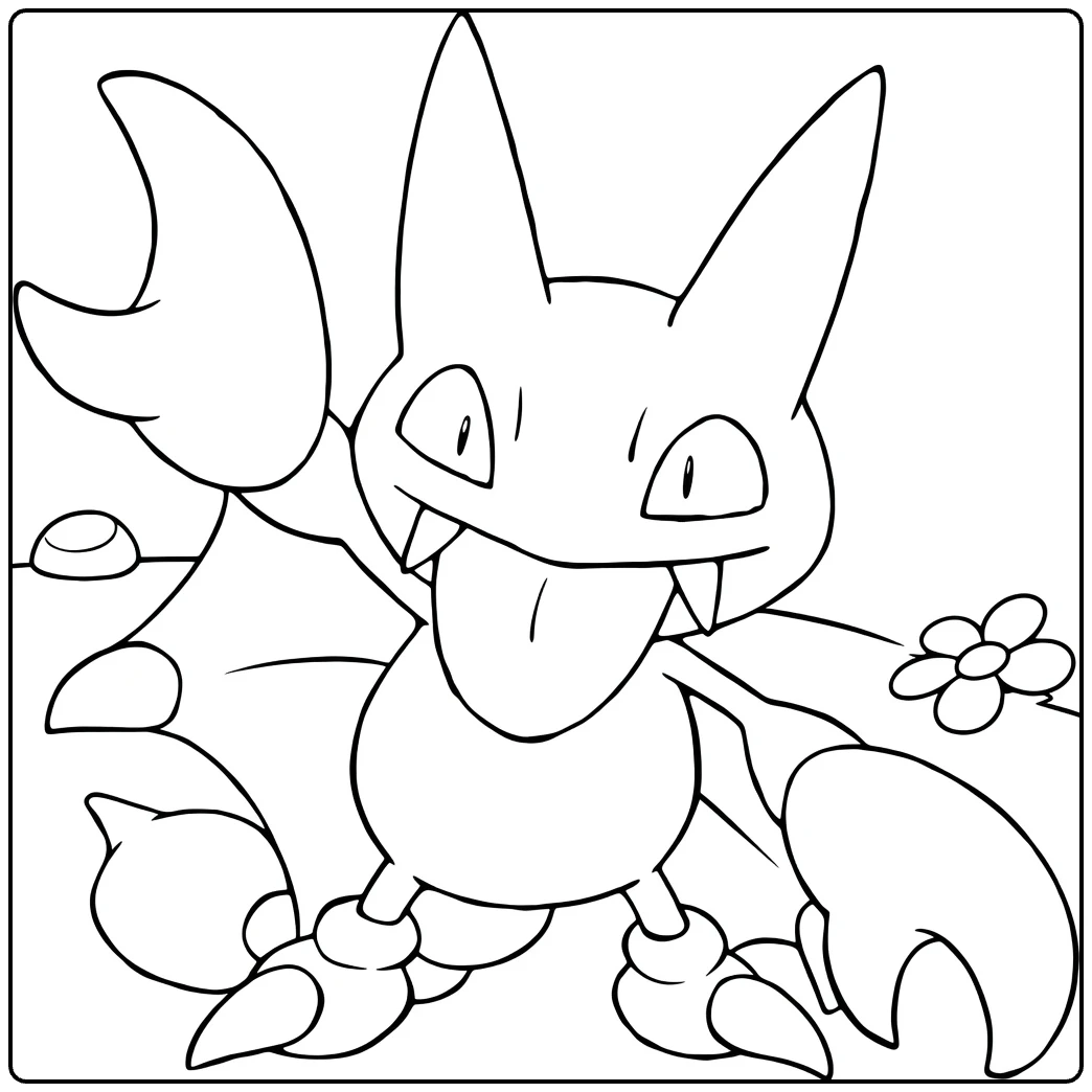 Gligar Kleurplaat Pokémon - leuke in te kleuren tekening
