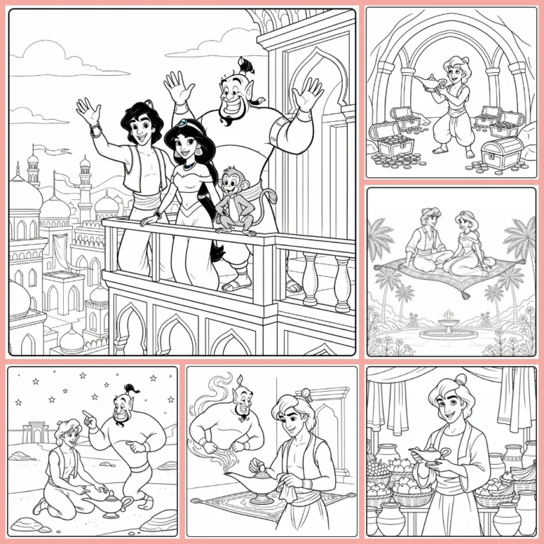 Gratis Aladdin Kleurplaten Om Te Printen PDF Voor Alle