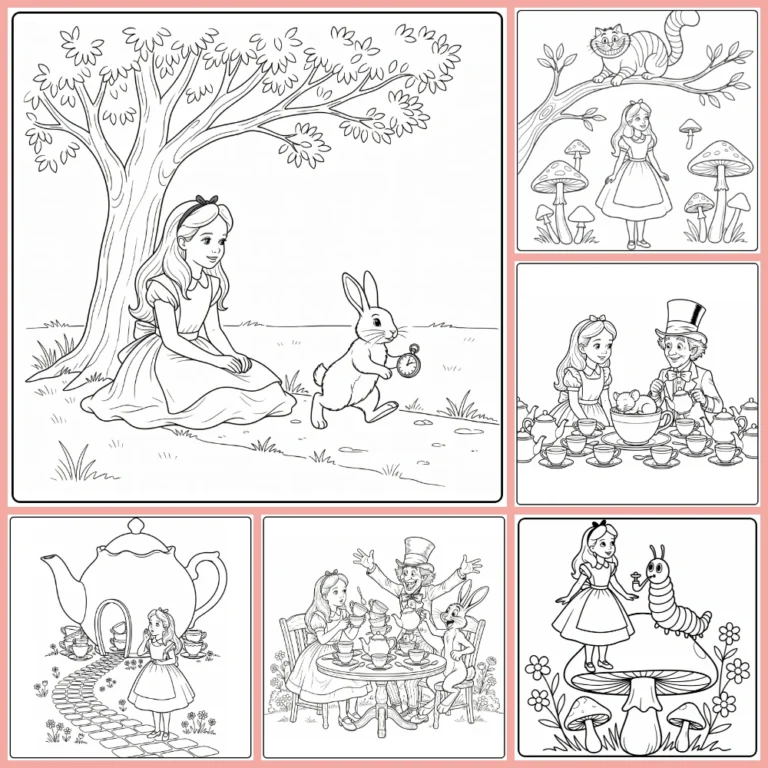 Gratis Alice In Wonderland Kleurplaten Om Te Printen PDF Voor Alle