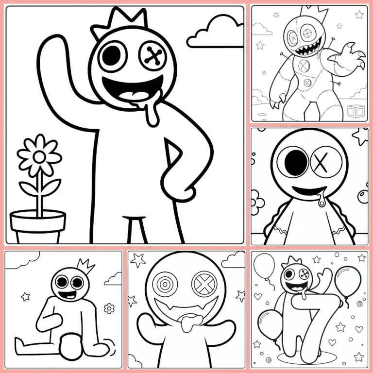 Gratis Blue Rainbow Friends Kleurplaten Om Te Printen PDF Voor Alle