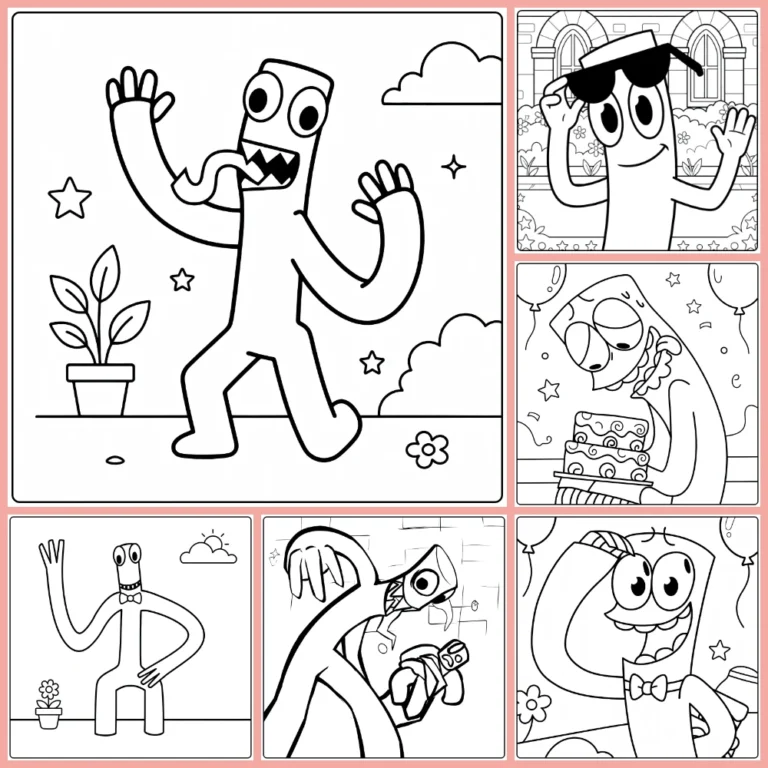 Gratis Green Rainbow Friends Kleurplaten Om Te Printen PDF Voor Alle