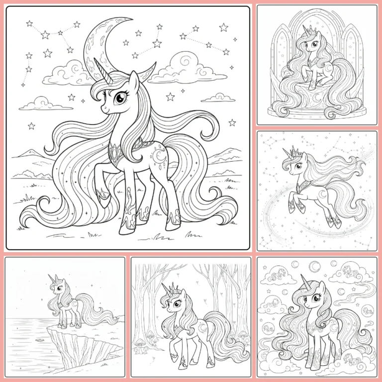 Gratis Kleurplaten My Little Pony Princess Luna Om Te Printen PDF