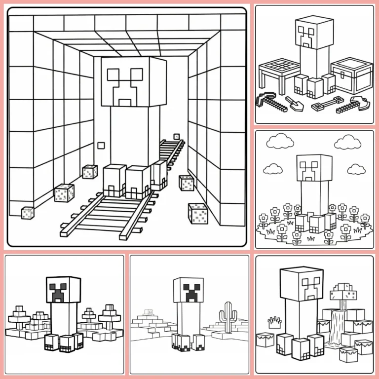 Gratis Minecraft Creeper Kleurplaten Om Te Printen PDF Voor Alle