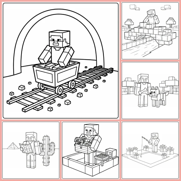 Gratis Minecraft Steve Kleurplaten Om Te Printen PDF Voor Alle