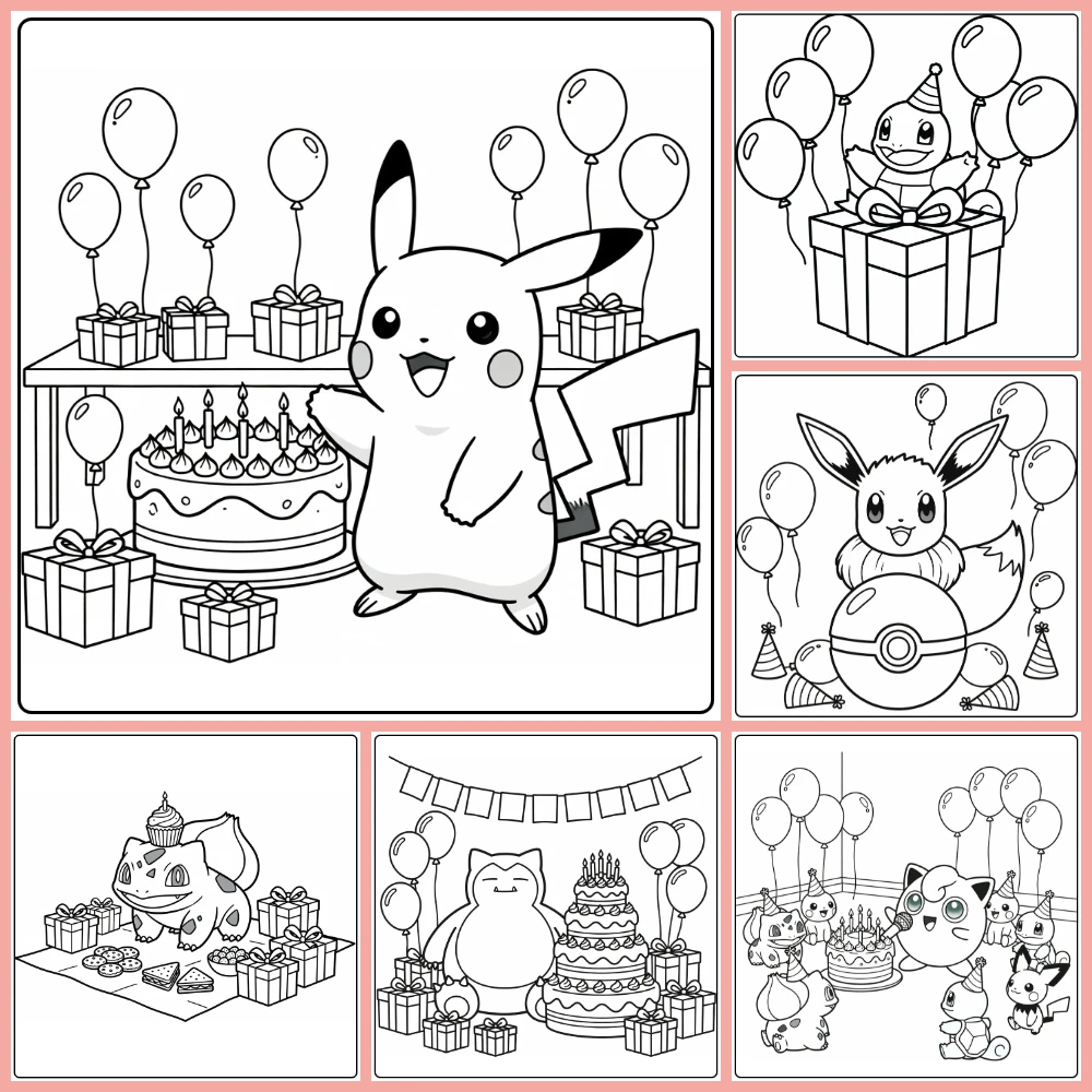 Gratis Pokemon Verjaardag Kleurplaten Om Te Printen PDF Voor Alle