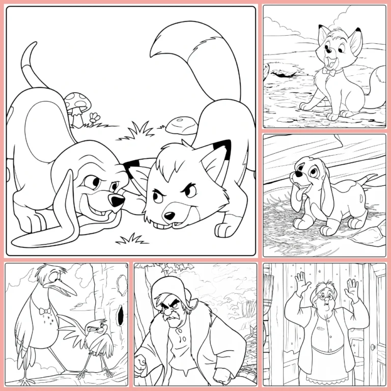 Gratis The Fox And The Hound Kleurplaten Om Te Printen PDF Voor Alle