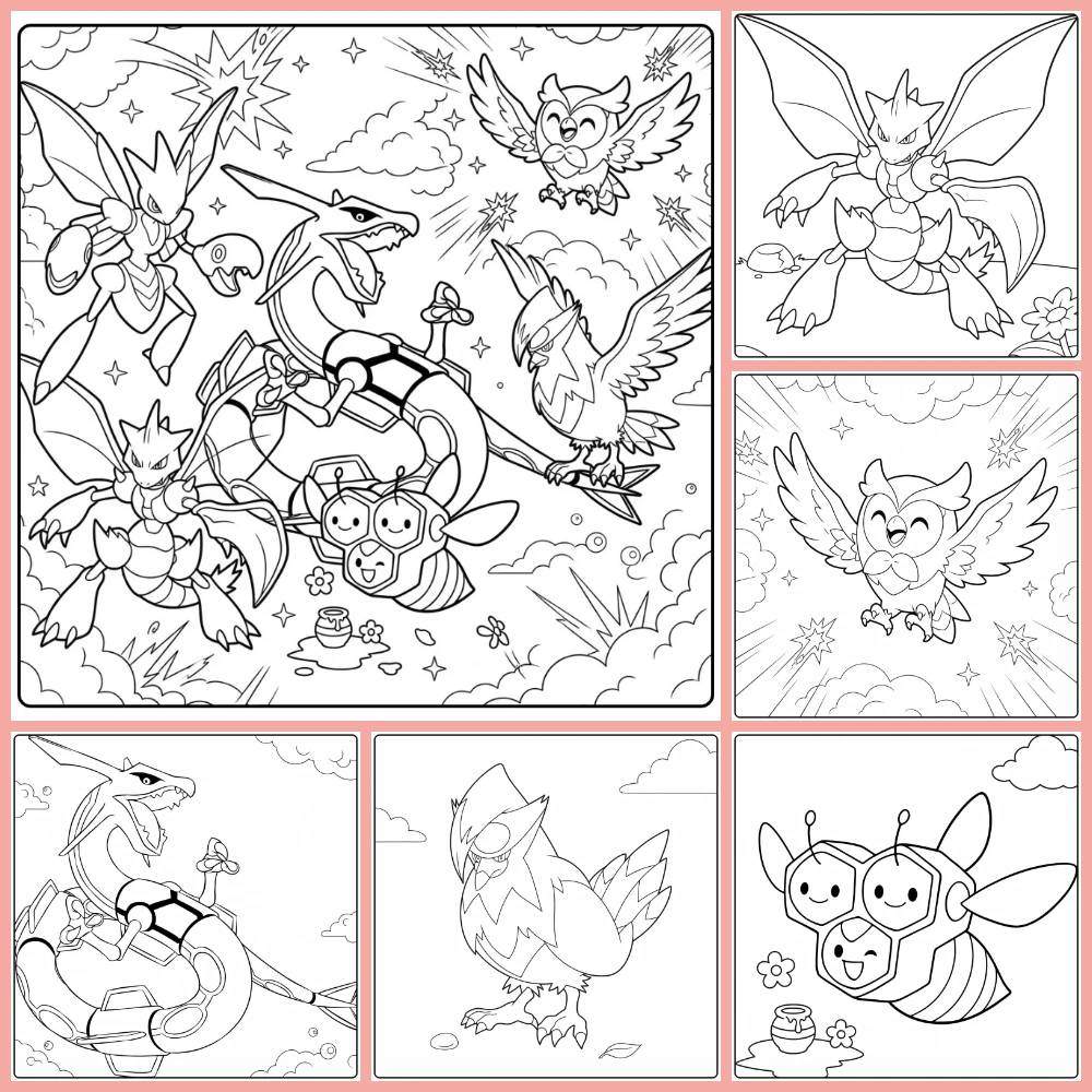 Gratis Vliegend Pokemon Kleurplaten Om Te Printen PDF Voor Alle