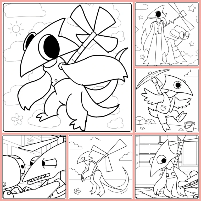 Gratis Yellow Rainbow Friends Kleurplaten Om Te Printen PDF Voor Alle