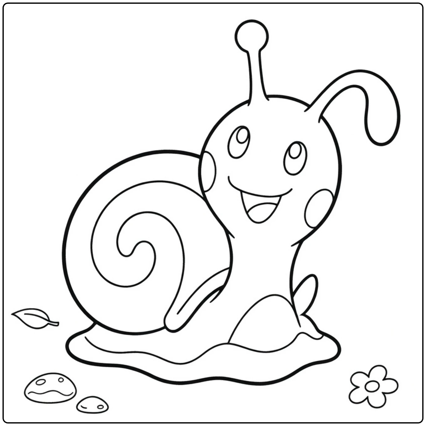 Hisuian Sliggoo Kleurplaat schattige slak Pokémon