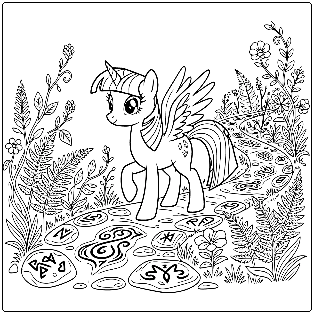 Kleurplaat My Little Pony Twilight Sparkle door toverbos