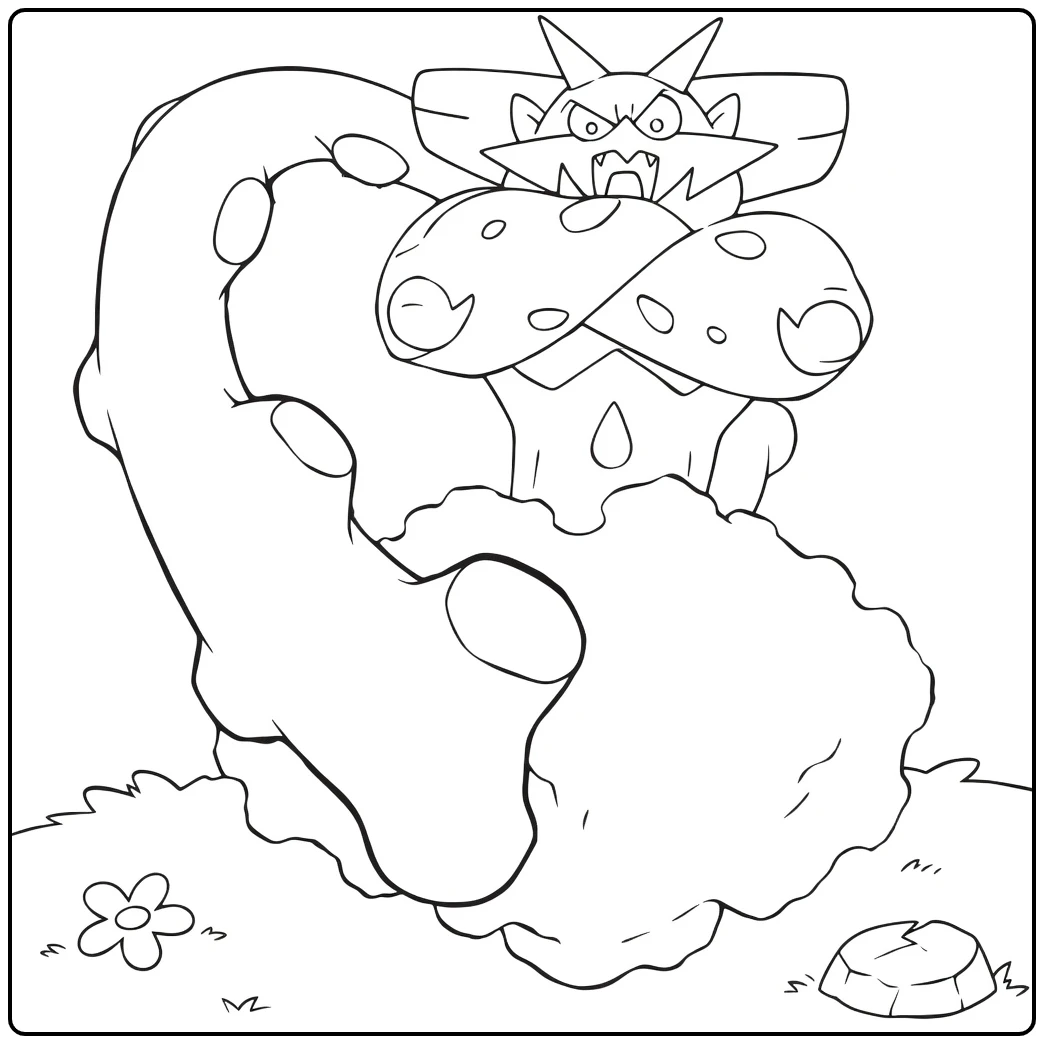 Landorus Incarnate Forme Kleurplaat - stoer Pokémon monster