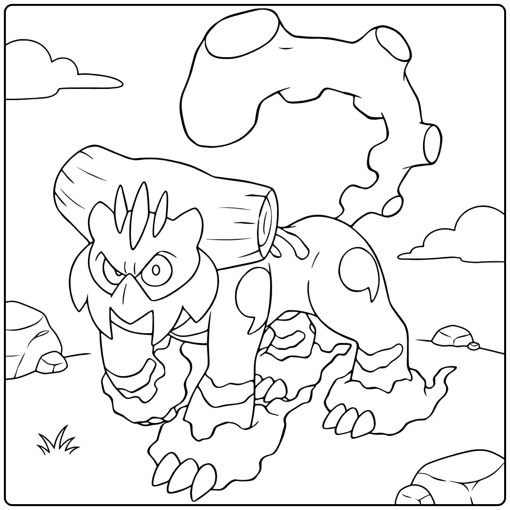 Landorus Therian Forme Kleurplaat om te printen en kleuren