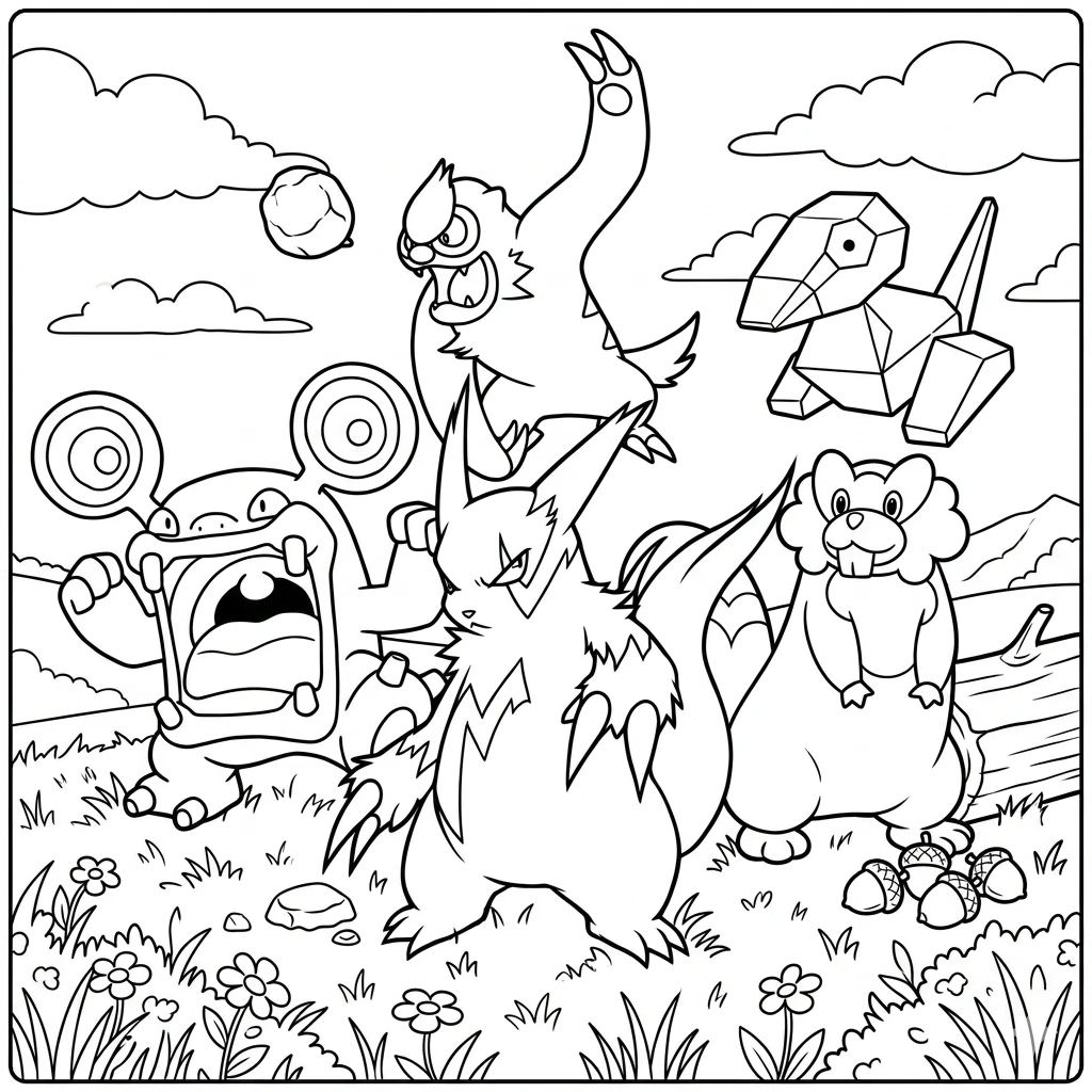Normaal pokemon kleurplaat gratis printen en downloaden