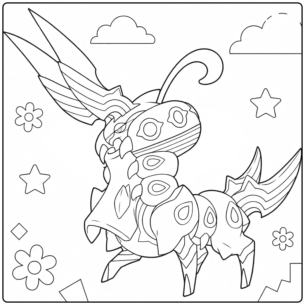 Mega Scolipede Kleurplaat Pokémon mega evolutie