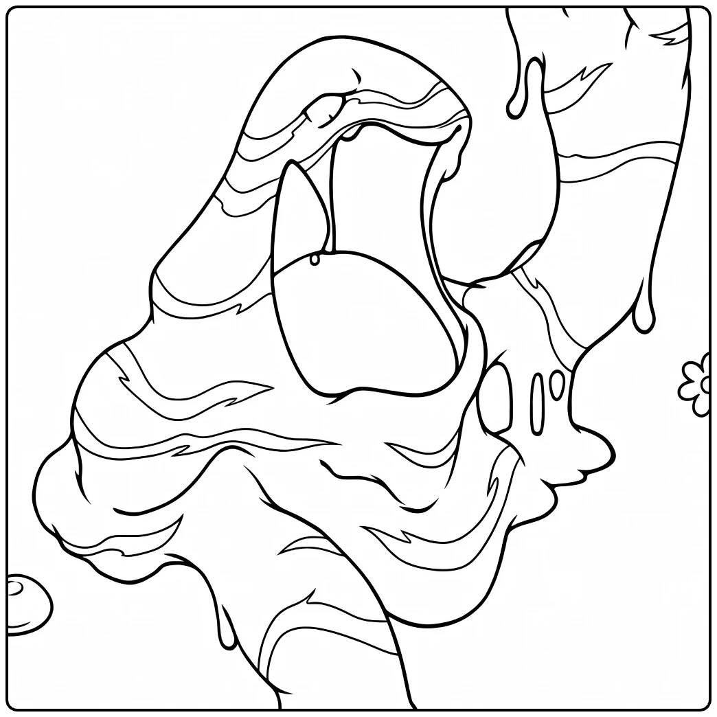 Muk Alolan Form Kleurplaat - slime Pokémon om te kleuren