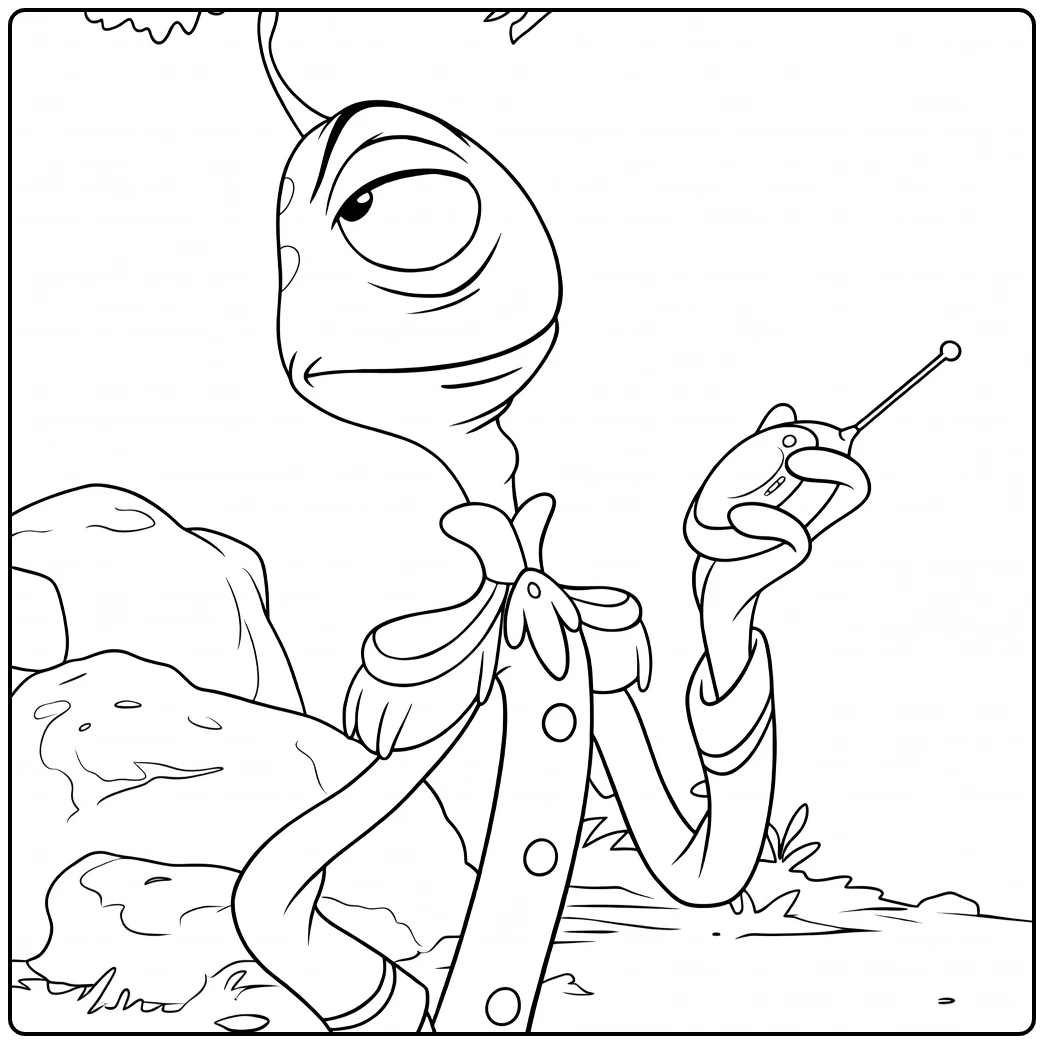 Pleakley Kleurplaat met de grappige alien te kleuren
