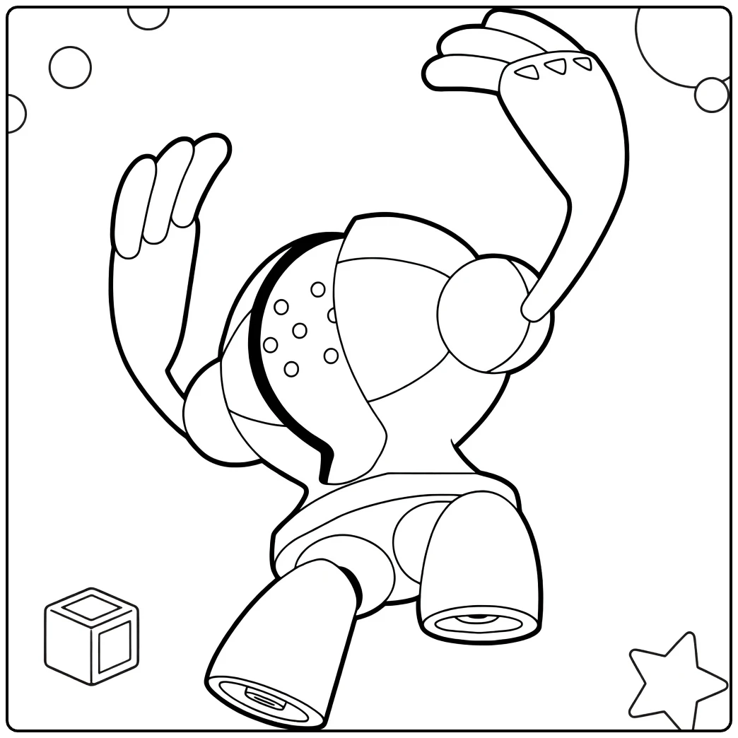 Registeel kleurplaat: stoere steel Pokémon robot
