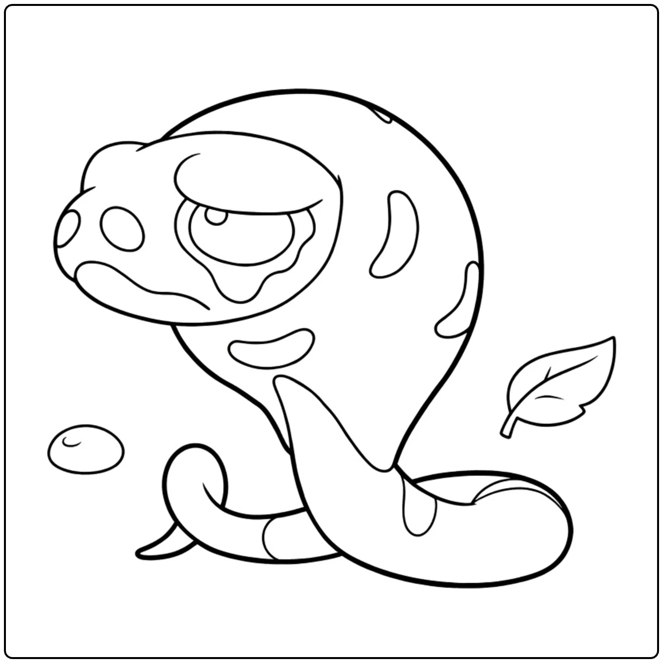 Silicobra Kleurplaat: norse Pokémon slang te kleuren