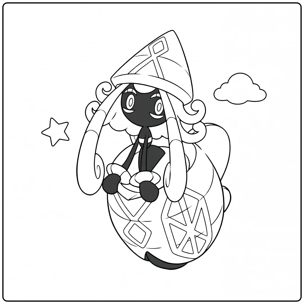 Tapu Koko Kleurplaat Pokémon bewaker met schild