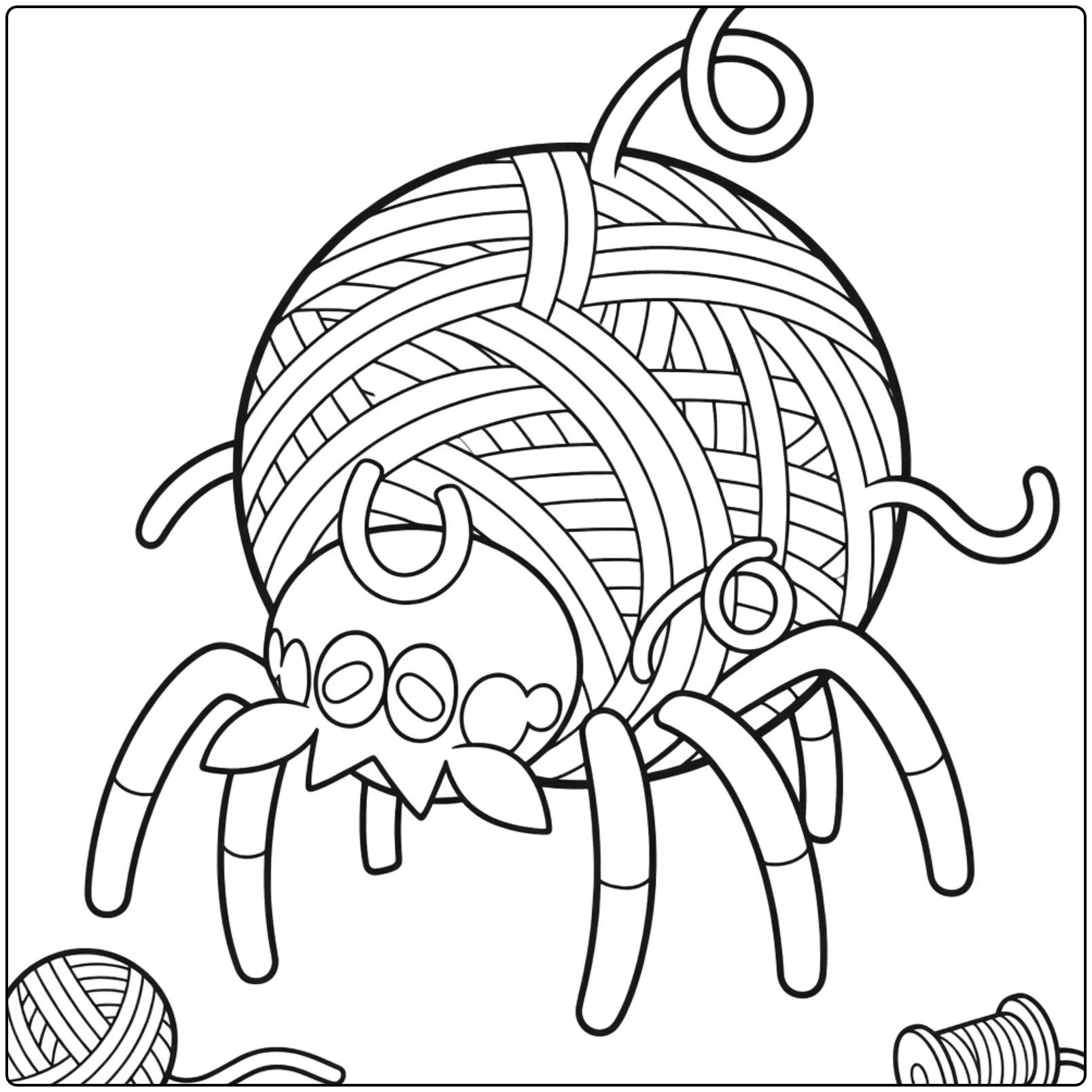 Tarountula kleurplaat: schattige Pokémon wolspin