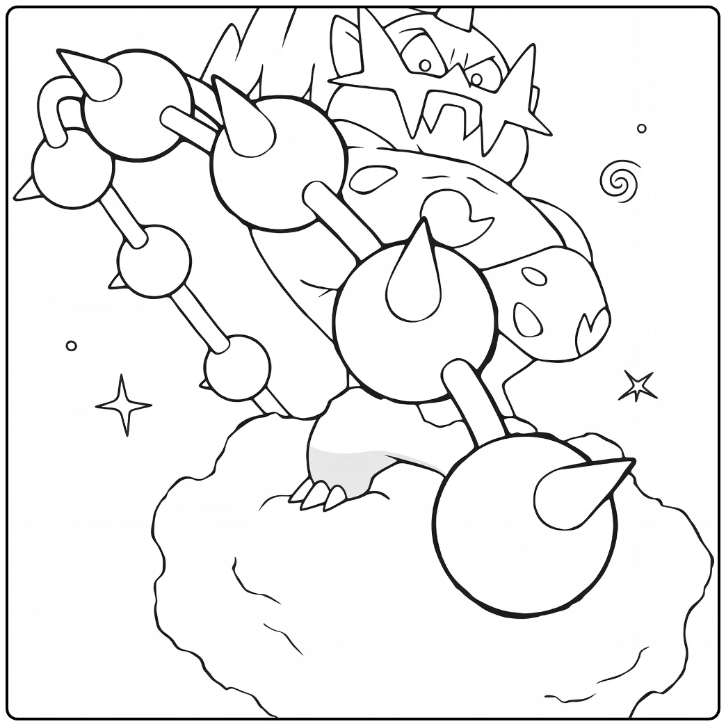 Thundurus Kleurplaat Therian Forme op wolken