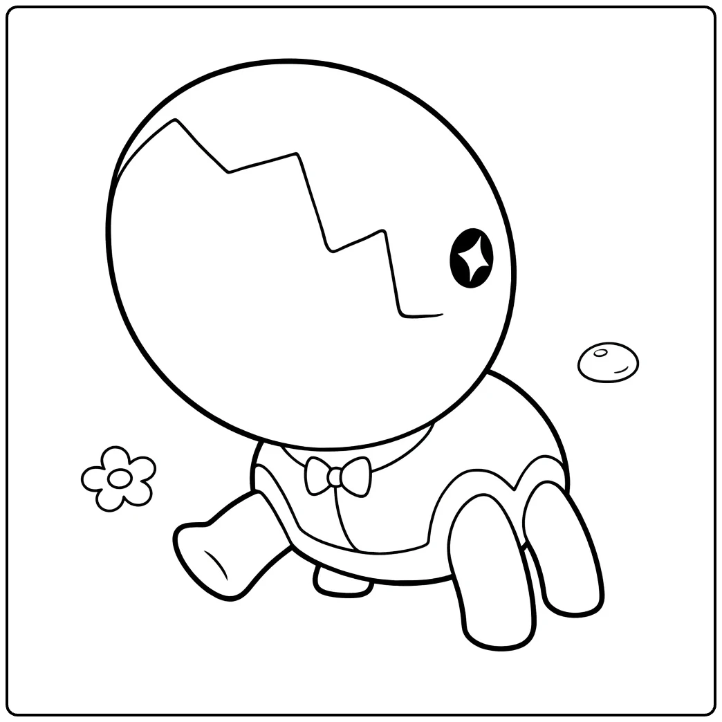 Trapinch Kleurplaat - schattige Pokémon in tuxedo