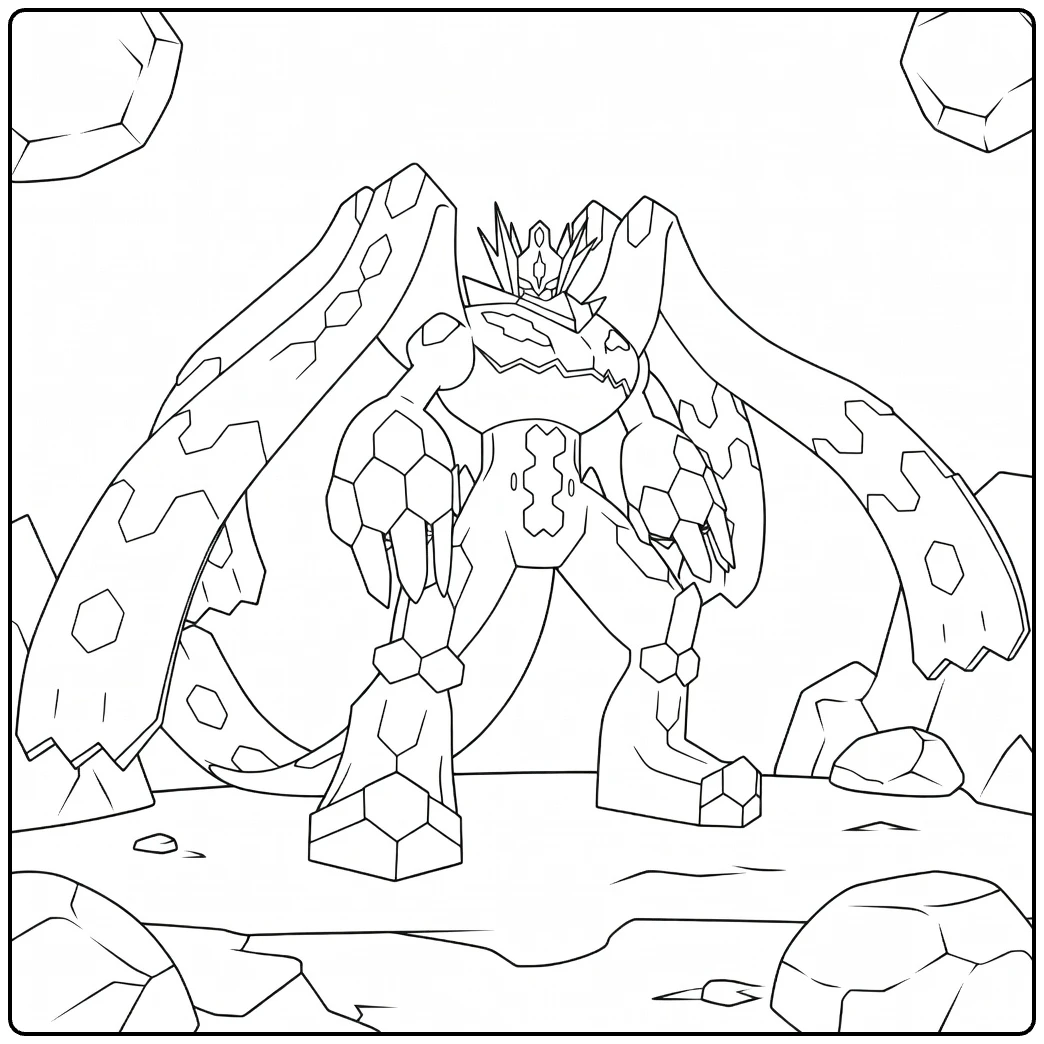Zygarde Complete Forme Kleurplaat - machtige Pokémon om in te kleuren