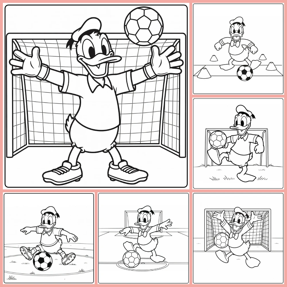 Gratis Donald Duck Voetbal Kleurplaten Om Te Printen PDF Voor Alle
