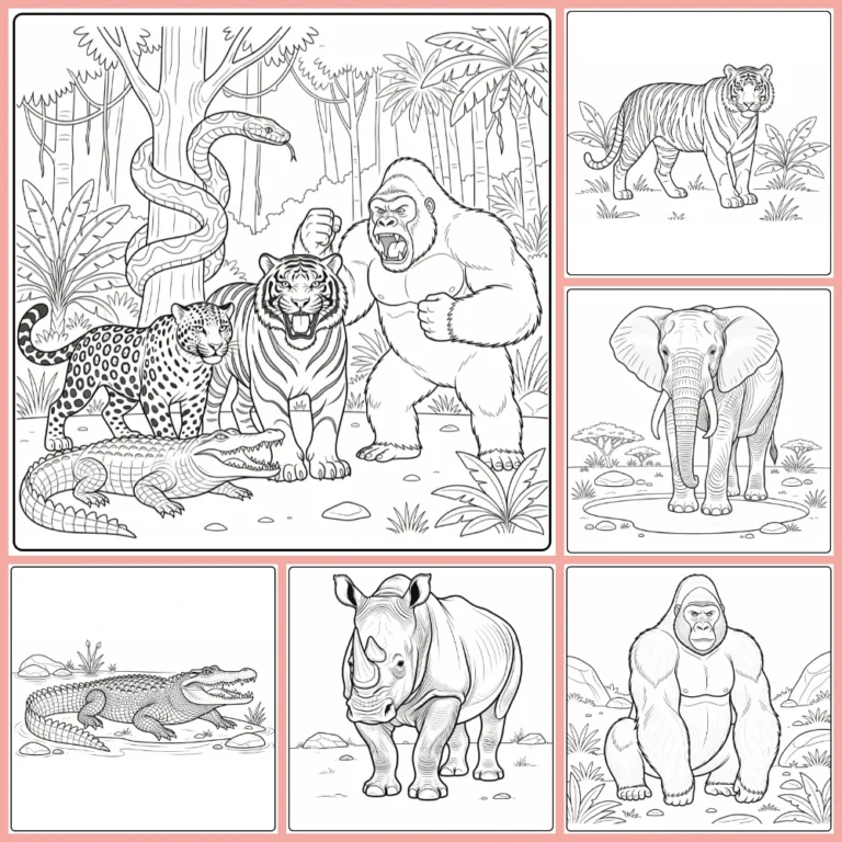 Gratis Jungle Dieren Kleurplaten Om Te Printen PDF Voor Alle