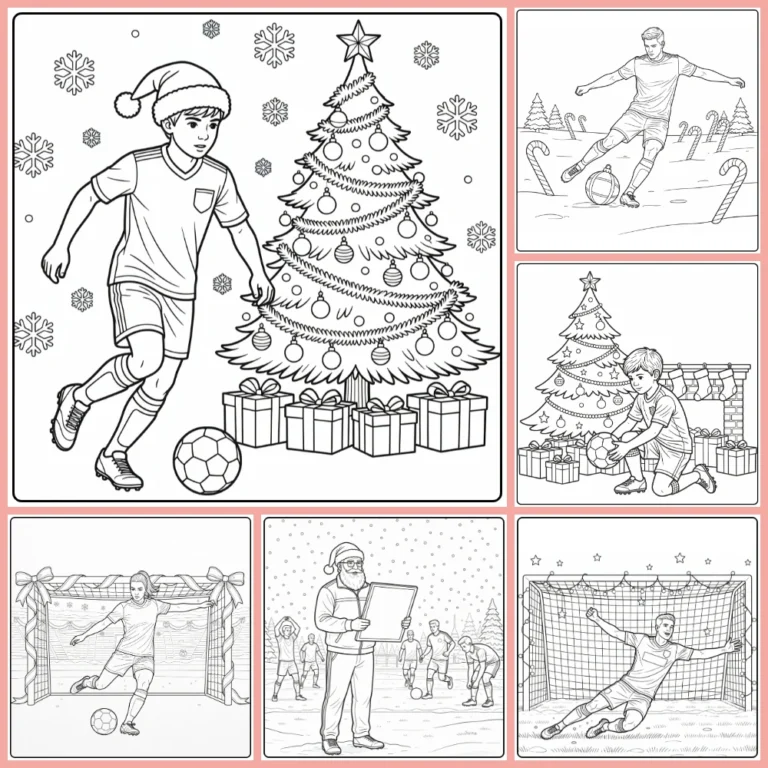 Gratis Kerst Voetbal Kleurplaten Om Te Printen PDF Voor Alle