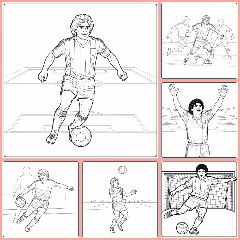 Gratis Maradona Kleurplaten Om Te Printen PDF Voor Alle