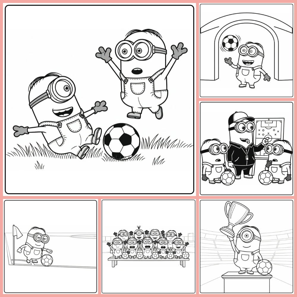 Gratis Minions Voetbal Kleurplaten Om Te Printen PDF Voor Alle