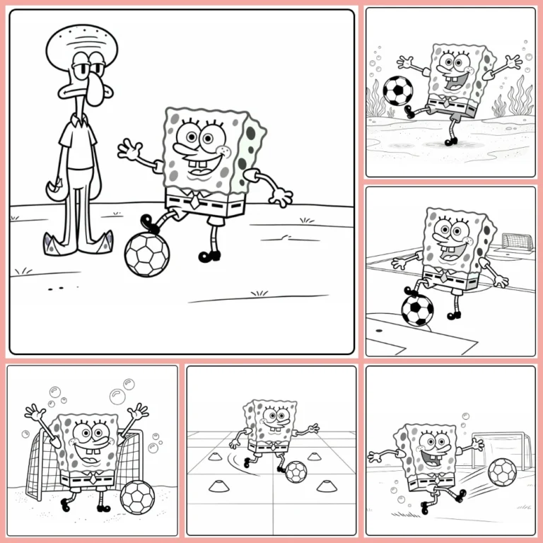 Gratis Spongebob Voetbal Kleurplaten Om Te Printen PDF Voor Alle