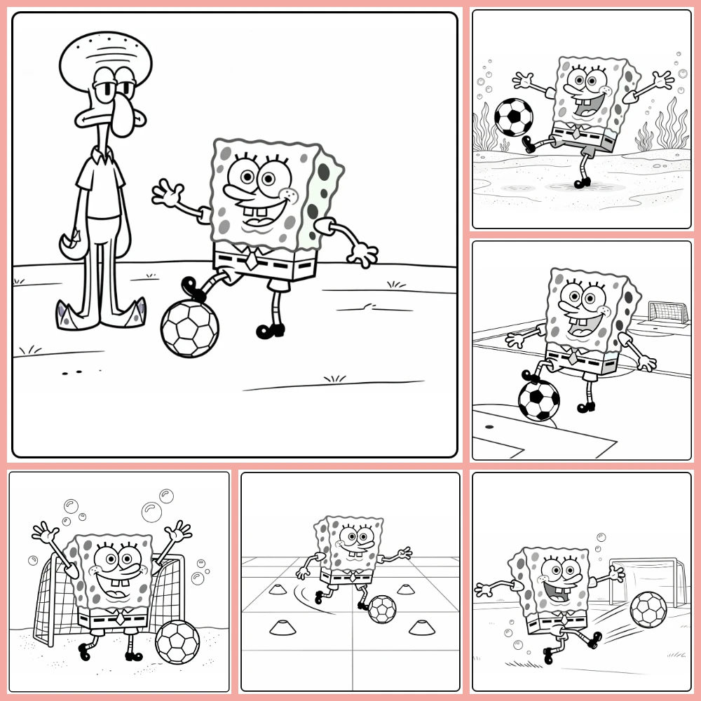 Gratis Spongebob Voetbal Kleurplaten Om Te Printen PDF Voor Alle