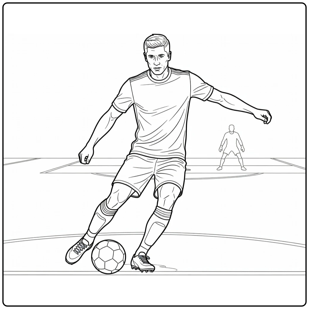 lewandowski kleurplaat Lewandowski penalty voorbereiding