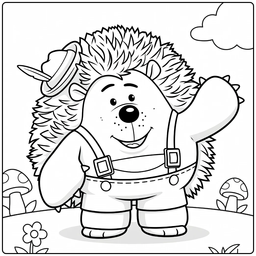 Mr. Pricklepants Kleurplaat om te Printen en Kleuren