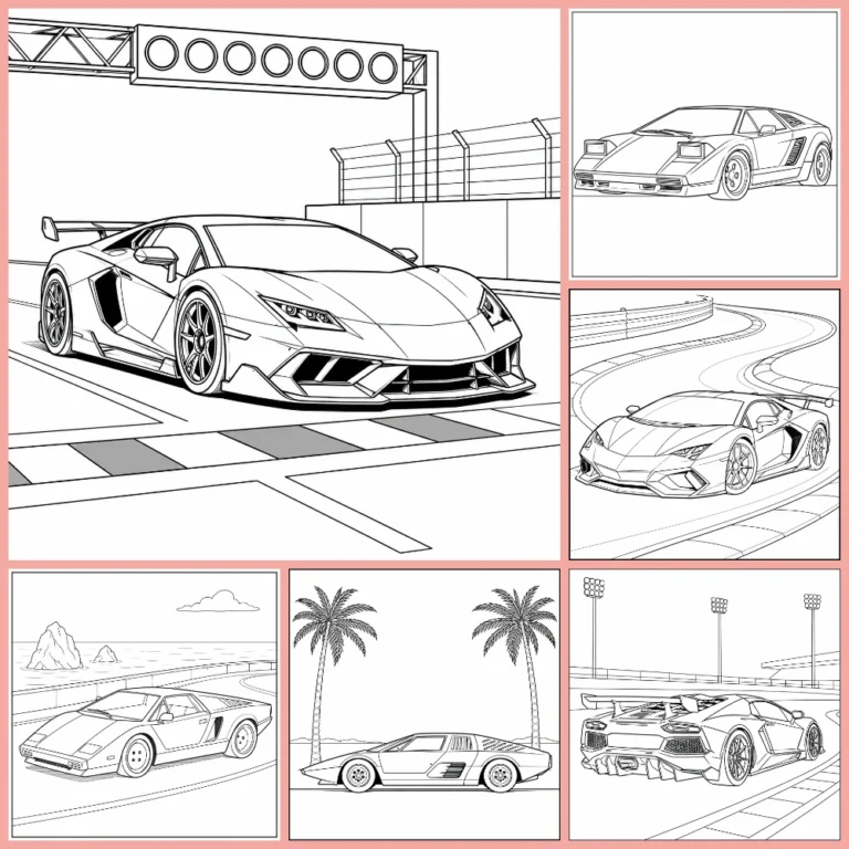 Gratis Auto Lamborghini Kleurplaten Om Te Printen PDF Voor Alle