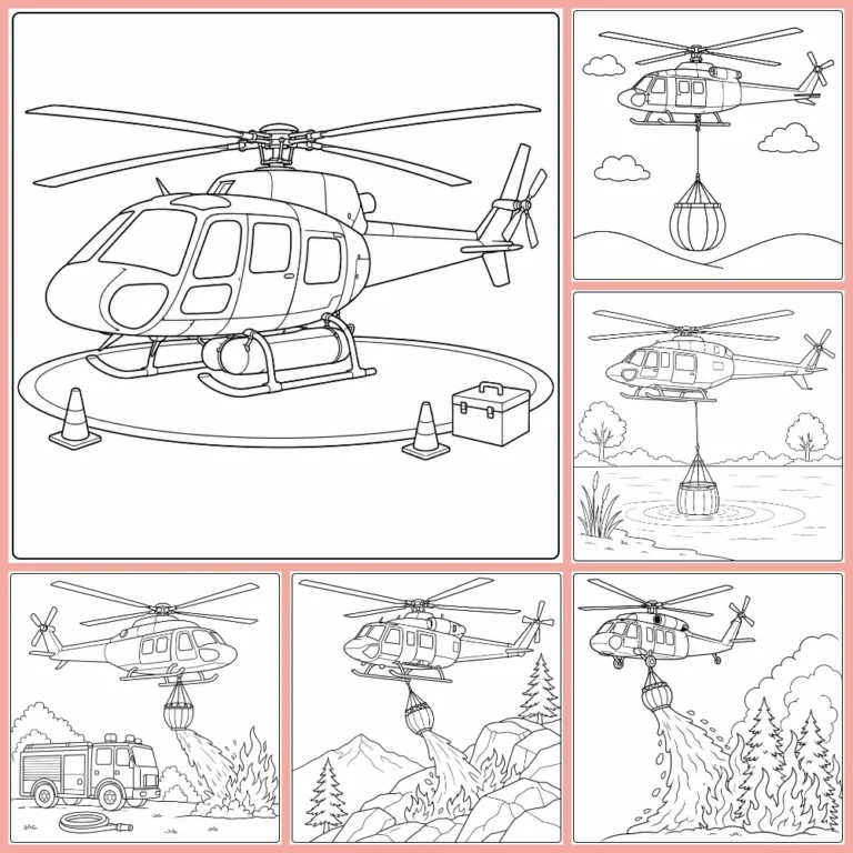 Gratis Brandweer Helicopter Kleurplaten Om Te Printen PDF Voor Alle