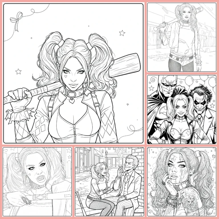 Gratis Harley Quinn Kleurplaten Om Te Printen PDF Voor Alle