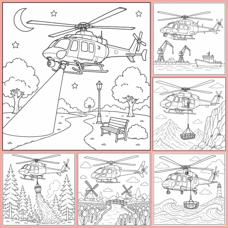 Gratis Helikopter Kleurplaten Om Te Printen PDF Voor Alle