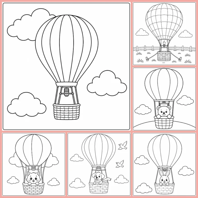 Gratis Luchtballon Kleurplaten Om Te Printen PDF Voor Alle