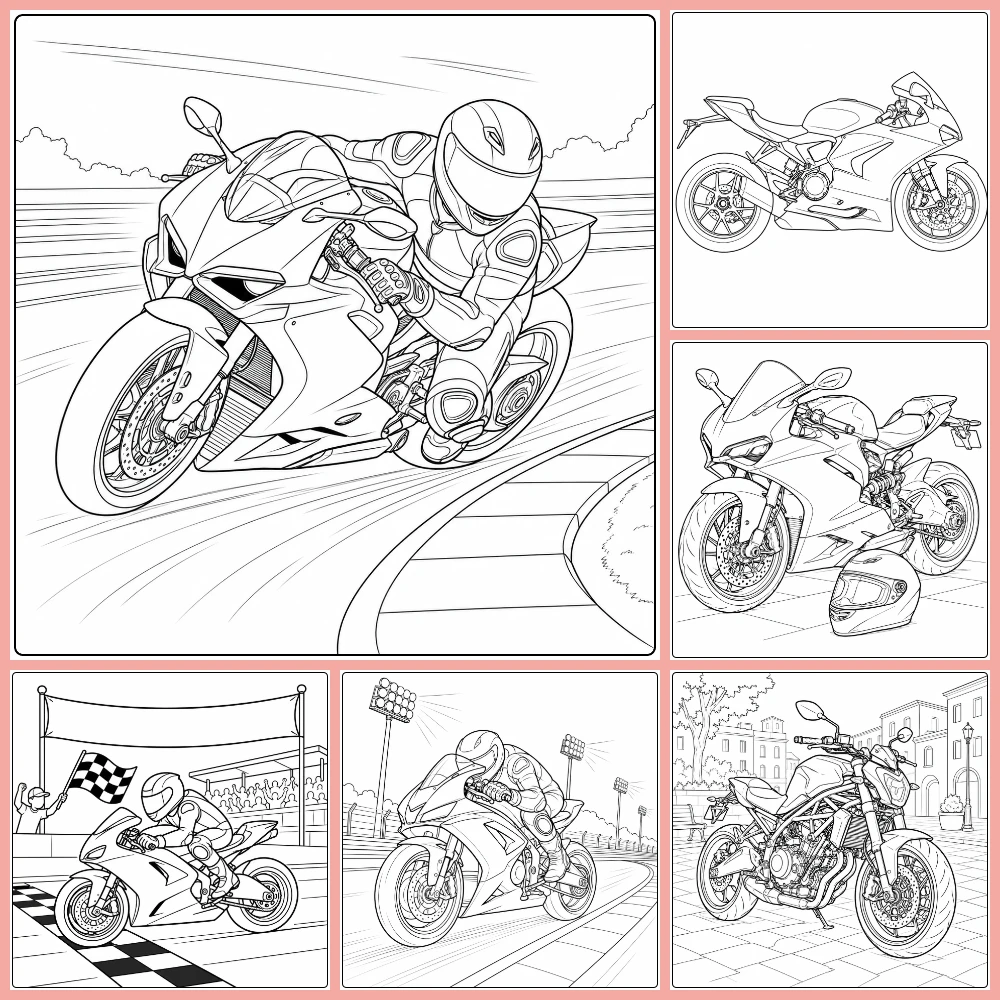 Gratis Motor Ducati Kleurplaten Om Te Printen PDF Voor Alle