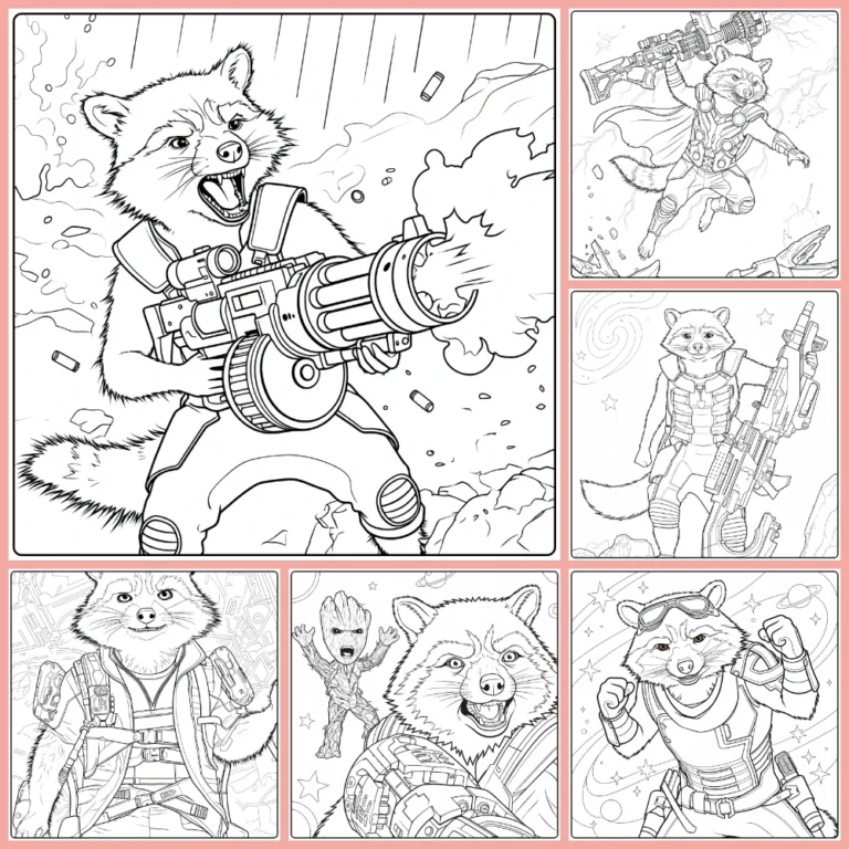 Gratis Rocket Raccoon Kleurplaten Om Te Printen PDF Voor Alle