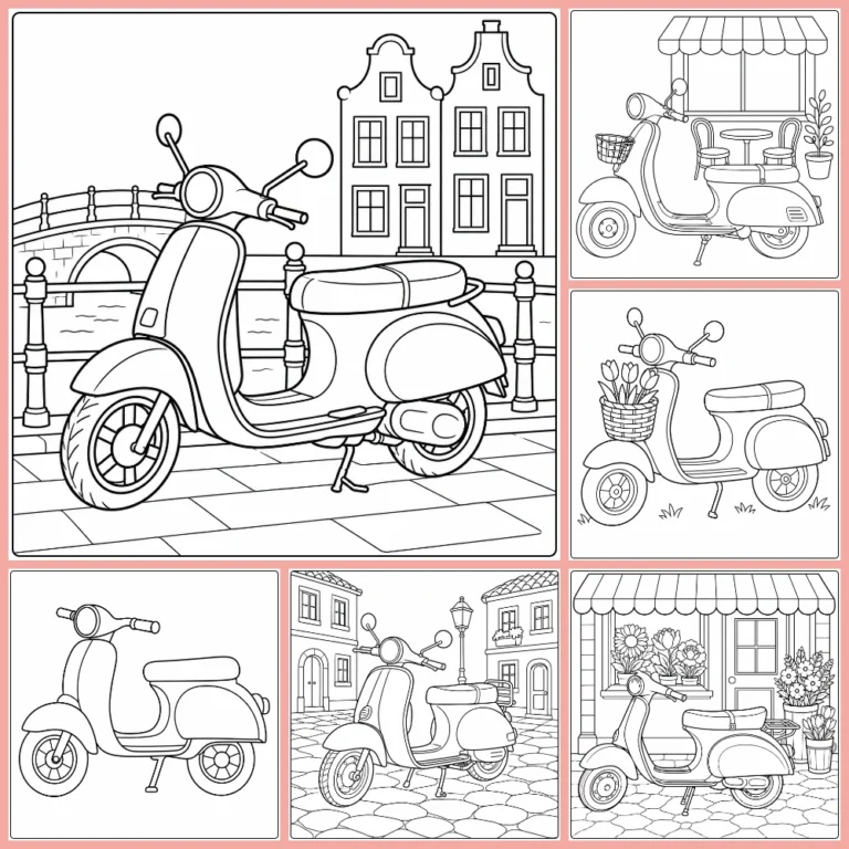 Gratis Scooter Kleurplaten Om Te Printen PDF Voor Alle