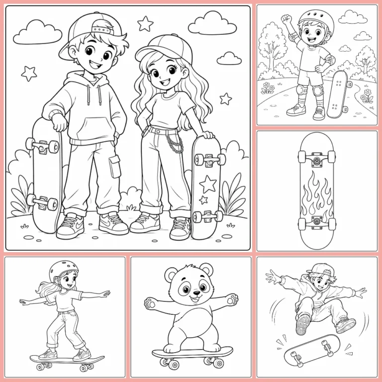 Gratis Skateboard Kleurplaten Om Te Printen PDF Voor Alle