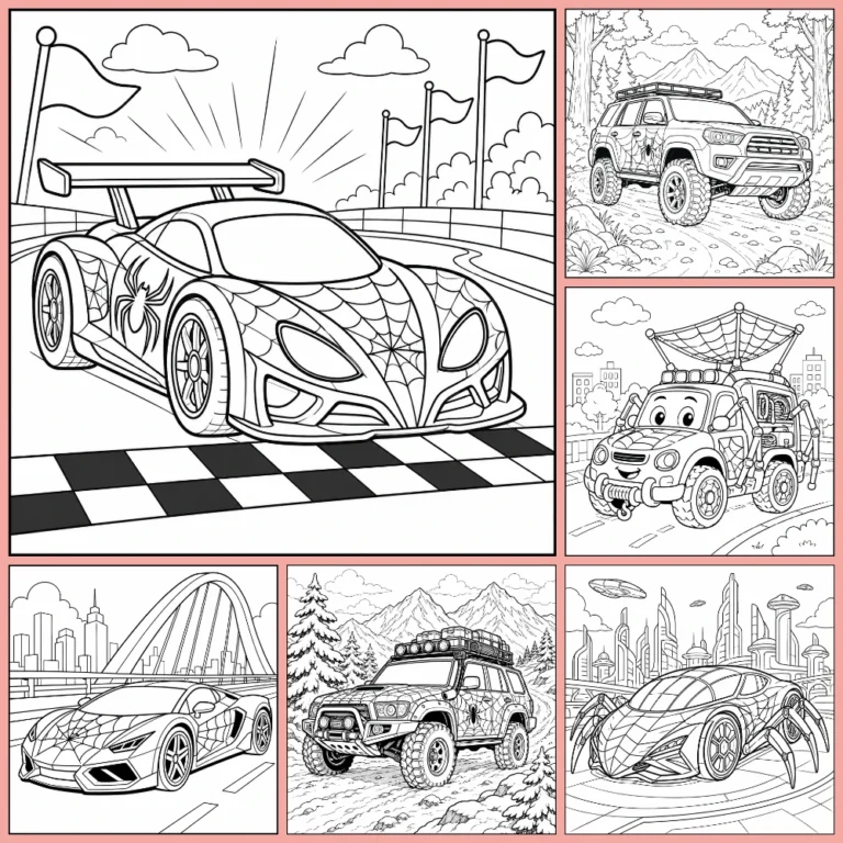 Gratis Spiderman Auto Kleurplaten Om Te Printen PDF Voor Alle